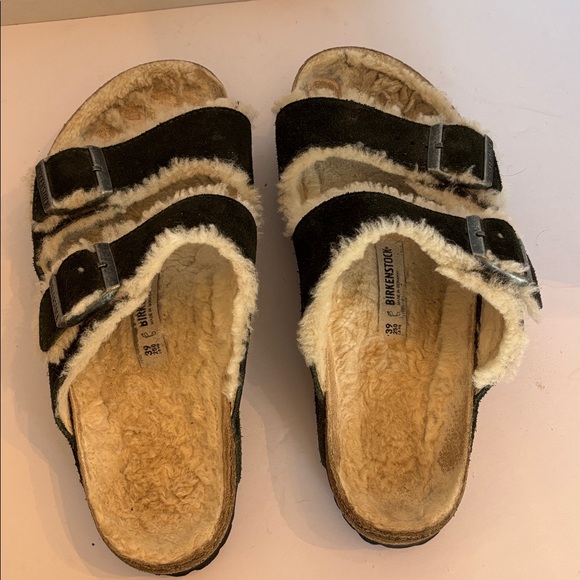 Birkenstock Sherling Arizona Hunter Green Sandal Size 39 (8-8.5) - Picture 8 of 8